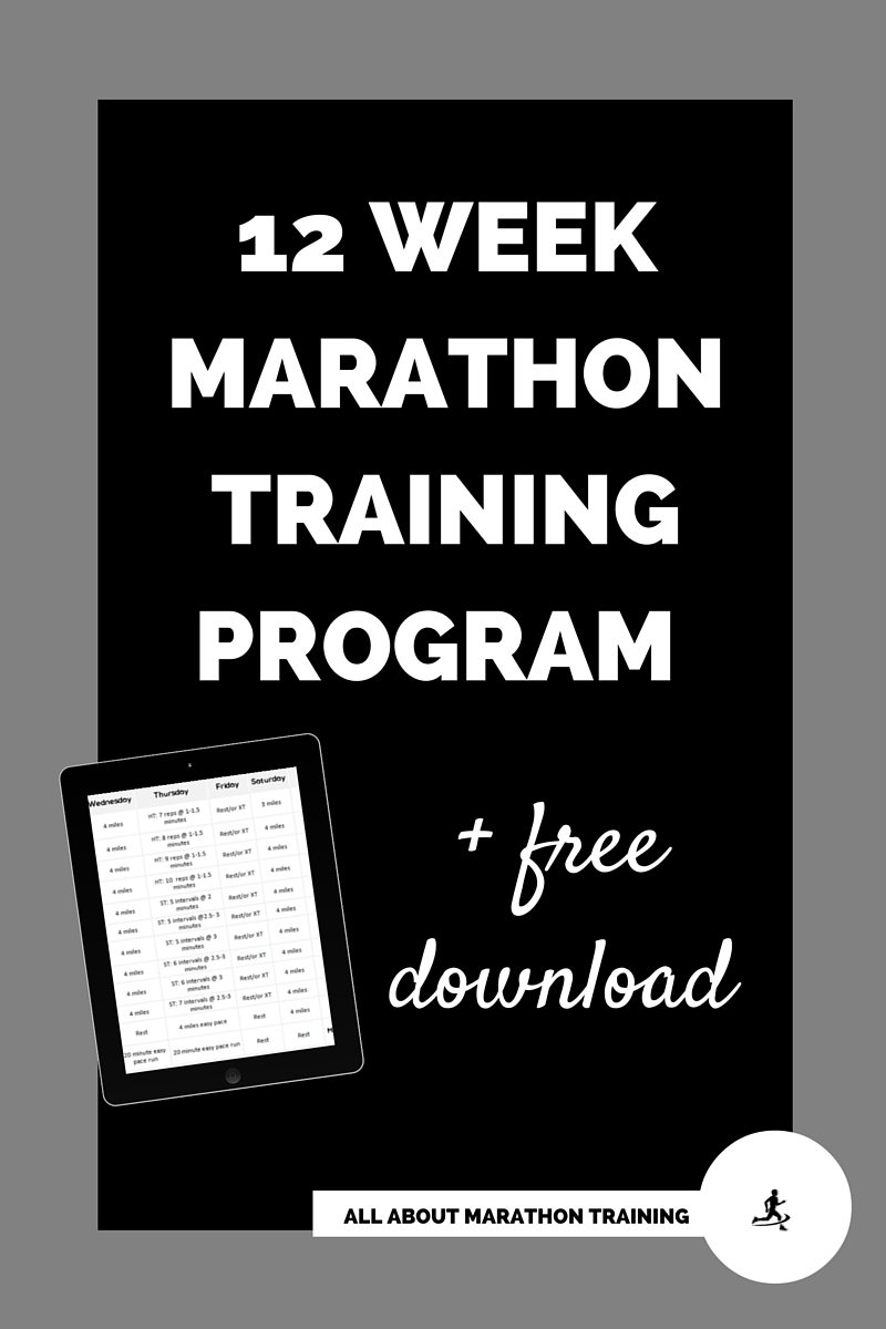 12 Week Marathon Training Schedule