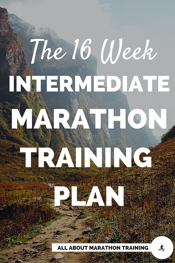16 week marathon training plan intermediate