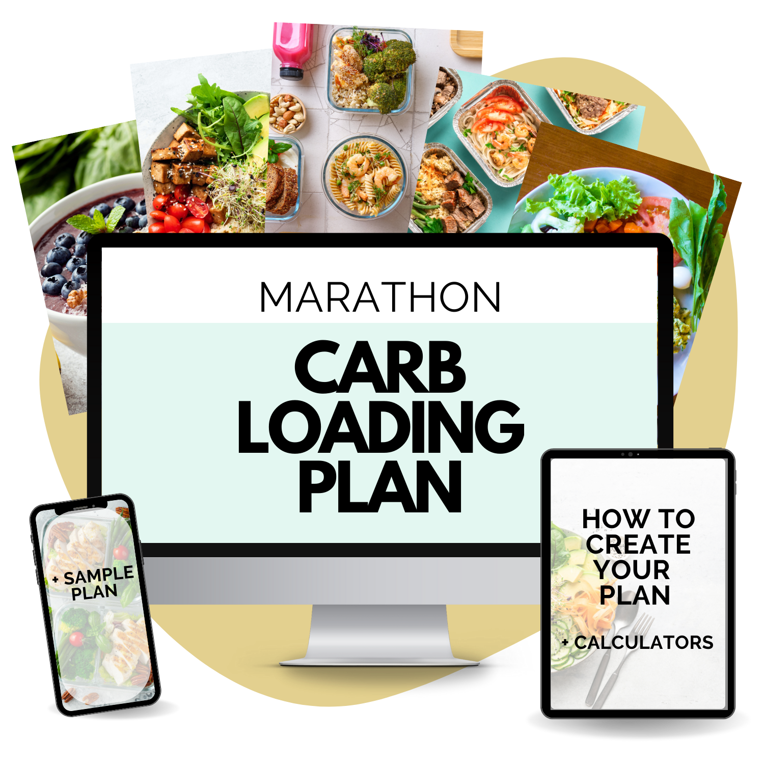 Carb Loading Plan for Marathoners Shopify Mockup