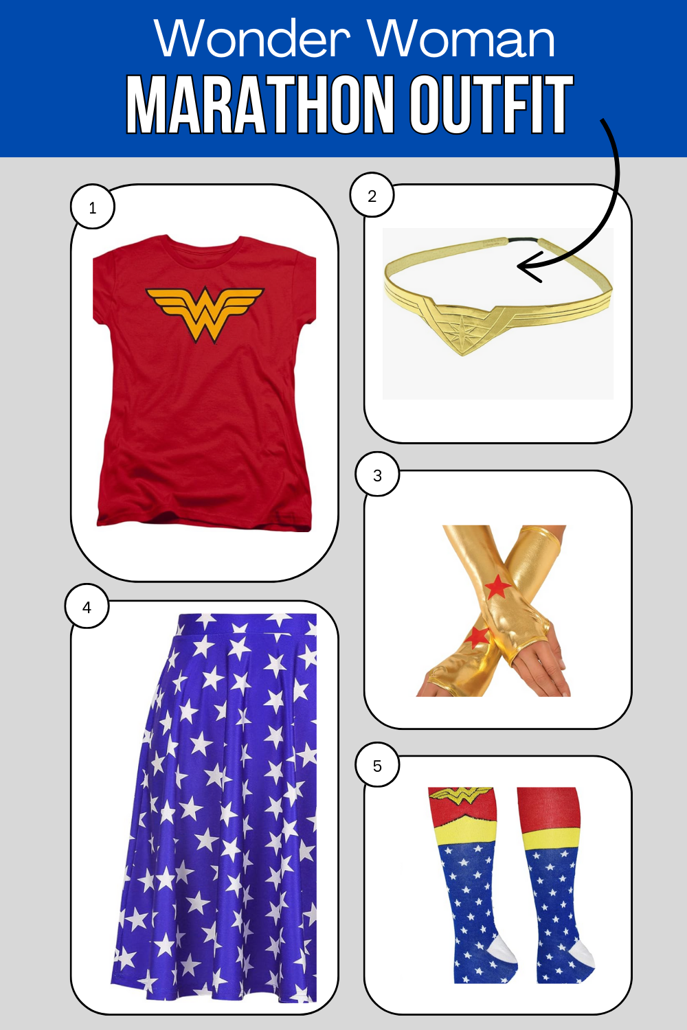 Wonder Woman Aesthetic Marathon Outfit Running