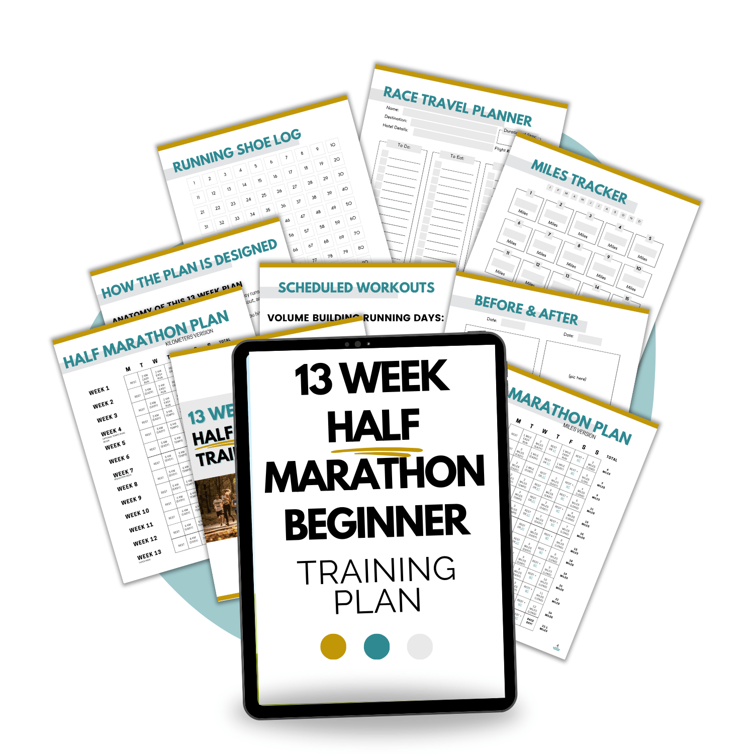 13 Week Half Marathon Training Plan Mockup