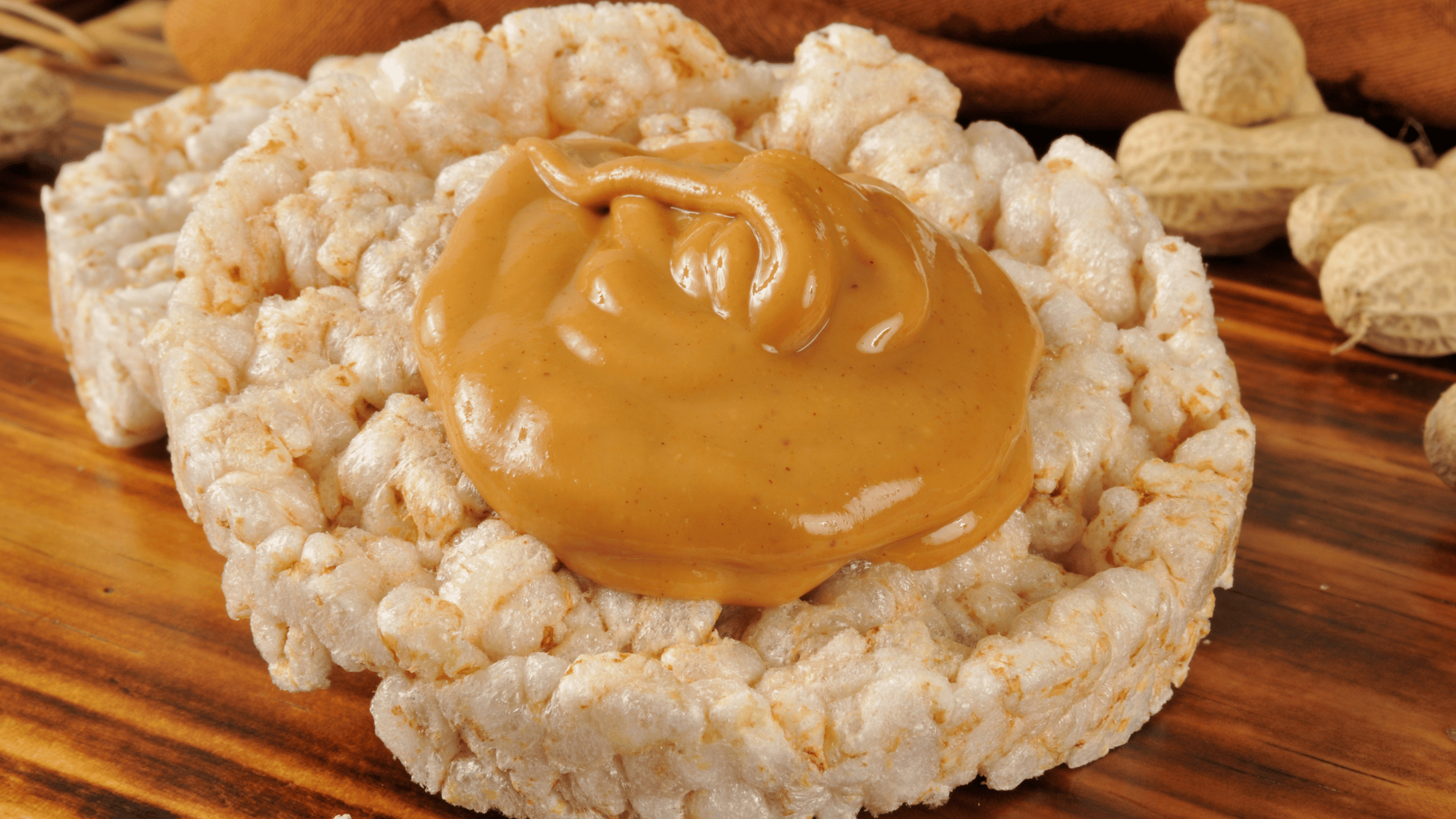 HealthySnacksForRunnersRiceCakeWithPeanutButter