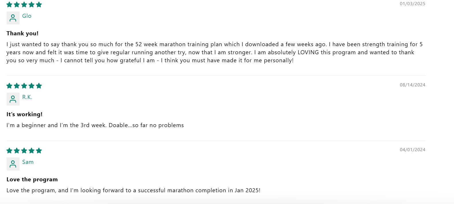 Testimonials52WeekMarathonTrainingSchedulePlan